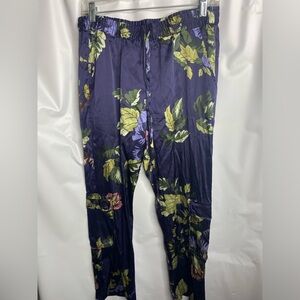 Johnny Was Navy and Green Floral Joggers size S NWOT women’s floral.